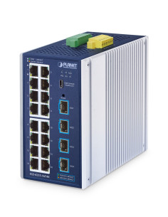 Planet Igs-4215-16T4X Przełącznik Sieciowy Zarządzany L2/L4 Gigabit Ethernet (10/100/1000) Aluminium, Niebieski