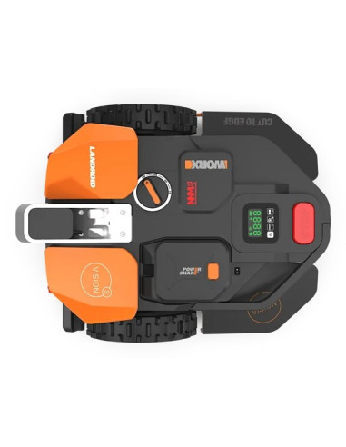 Worx Vision Ai S250 Kosiarka Robot Bateria Czarny, Pomarańczowy, Czerwony, Srebrny