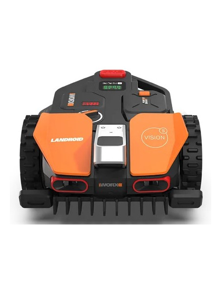 Worx Vision Ai S250 Kosiarka Robot Bateria Czarny, Pomarańczowy, Czerwony, Srebrny