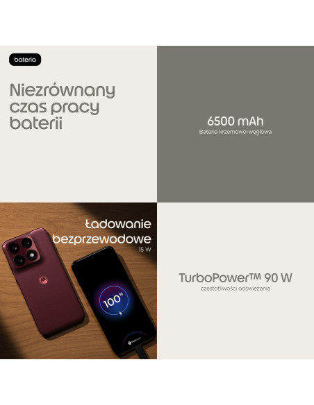 Motorola Edge 70 Pro 17,2 Cm (6.78") Dual Sim Android 16.0 5G Usb Type-C 12 Gb 512 Gb 6500 Mah Bordowy