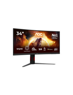 Aoc G4 Cu34G4Zca Monitor Komputerowy 86,4 Cm (34") 3440 X 1440 Px Wide Quad Hd Czarny, Czerwony 2