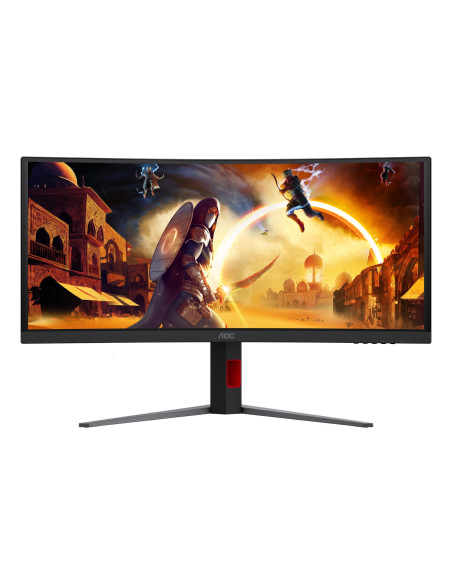 Aoc G4 Cu34G4Zca Monitor Komputerowy 86,4 Cm (34") 3440 X 1440 Px Wide Quad Hd Czarny, Czerwony