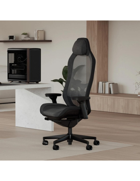 Fractal Design Refine 2 Mesh Dark Fotel Dla Gracza Wyściełane Siedzisko Tapicerowane Czarny