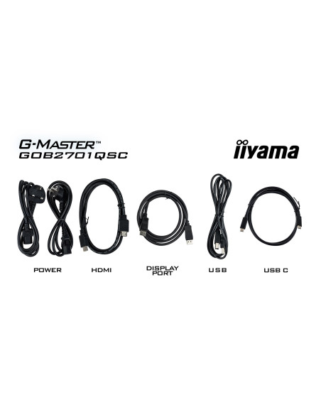 Iiyama G-Master Gob2701Qsc-B1 Monitor Komputerowy 68,6 Cm (27") 2560 X 1440 Px 2K Ultra Hd Oled Czarny