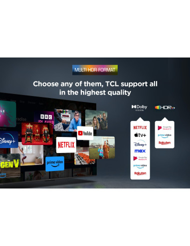 Tcl V6C 65V6C Telewizor 165,1 Cm (65") 4K Ultra Hd Smart Tv Wi-Fi Metaliczny 280 Cd/M2