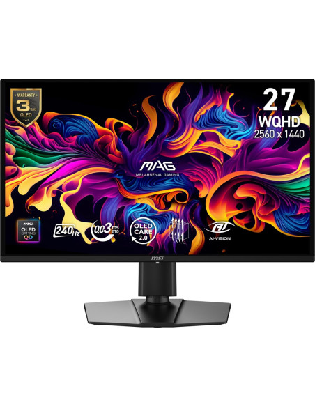 Msi Mag 274Qp Qd-Oled X24 Monitor Komputerowy 67,3 Cm (26.5") 2560 X 1440 Px Wide Quad Hd Czarny