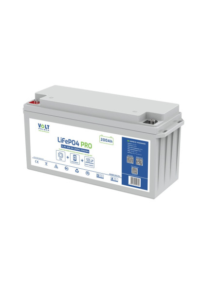 Akumulator Lifepo4 12,8V 200 Ah Bms Bluetooth Mata Grzewcza