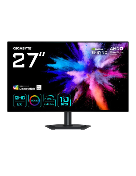 Gigabyte Go27Q24G Monitor Komputerowy 68,6 Cm (27") 2560 X 1440 Px Quad Hd Oled Czarny