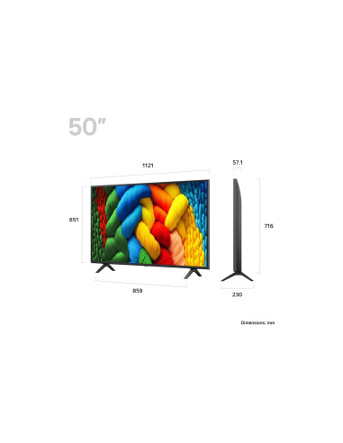 Lg Nanocell Ai 50Nano80A6B 127 Cm (50") 4K Ultra Hd Smart Tv Wi-Fi Czarny