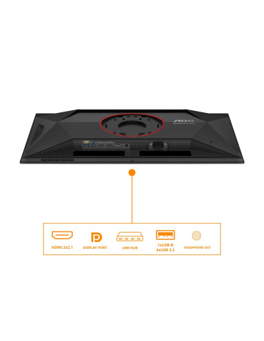 Aoc G4 Q27G4Zd Monitor Komputerowy 68,6 Cm (27") 2560 X 1440 Px Quad Hd Qd-Oled Czarny, Czerwony