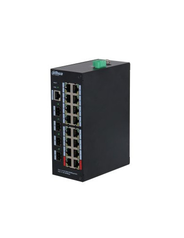 Dahua Technology Hs4420-16Gt-190 Przełącznik Sieciowy Zarządzany L2 Gigabit Ethernet (10/100/1000) Obsługa Poe Desktop Czarny