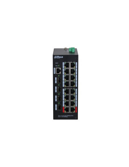 Dahua Technology Hs4420-16Gt-190 Przełącznik Sieciowy Zarządzany L2 Gigabit Ethernet (10/100/1000) Obsługa Poe Desktop Czarny
