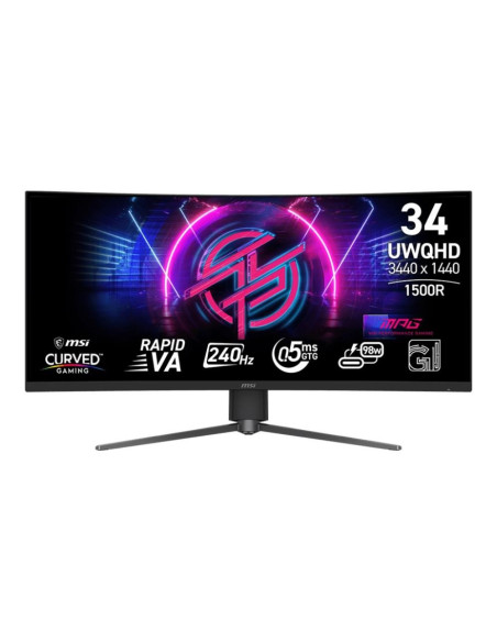 Msi Mpg 346Cqrf X24 Monitor Komputerowy 86,4 Cm (34") 3440 X 1440 Px Ultrawide Quad Hd Czarny