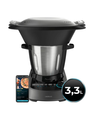 Cecotec 04341 Robot Kuchenny 1600 W 3,3 L Czarny, Stal Nierdzewna Wbudowane Wagi
