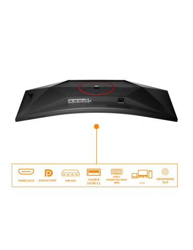 Aoc G4 Cu34G4Cap Monitor Komputerowy 86,4 Cm (34") 3440 X 1440 Px Ultrawide Quad Hd Lcd Czarny, Czerwony