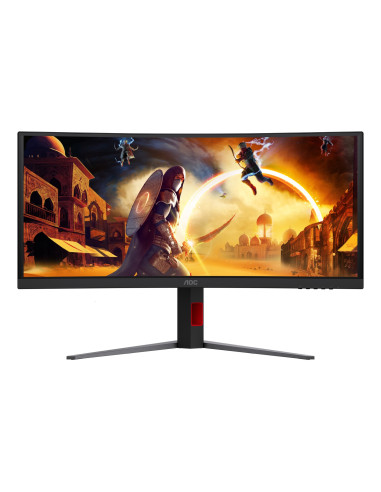 Aoc G4 Cu34G4Cap Monitor Komputerowy 86,4 Cm (34") 3440 X 1440 Px Ultrawide Quad Hd Lcd Czarny, Czerwony