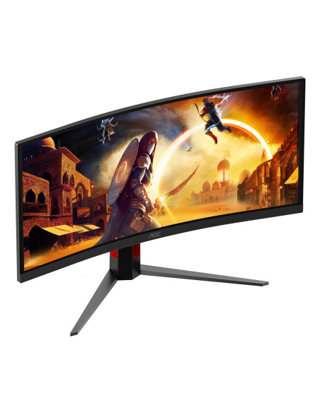 Aoc G4 Cu34G4Cap Monitor Komputerowy 86,4 Cm (34") 3440 X 1440 Px Ultrawide Quad Hd Lcd Czarny, Czerwony