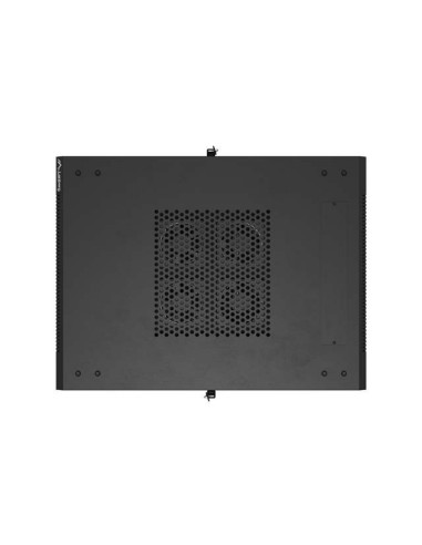 Szafa Instalacyjna Rack Stojąca 19" 18U 600 × 800 Czarna, Drzwi Perforowane, Lanberg (Flat Pack)