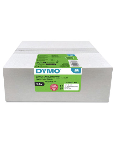 Dymo Lw Oryginalne Duże Etykiety Wysyłkowe/Identyfikatory | 54 Mm X 101 Mm | 24 Rolek Zawierających 220 Łatwych Do Odklejania Et
