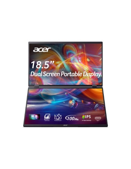 Acer Pd193Qebmiuux Monitor Komputerowy 47 Cm (18.5") 1920 X 1080 Px Double Full Hd Led Szary