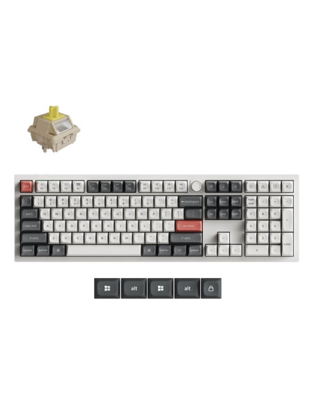 Keychron Q6 Ultra 8K Klawiatura Uniwersalne Usb + Rf Wireless + Bluetooth Biały