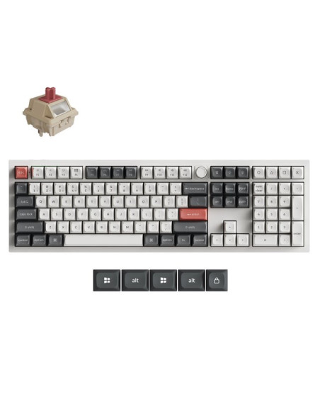 Keychron Q6 Ultra 8K Klawiatura Uniwersalne Usb + Rf Wireless + Bluetooth Biały