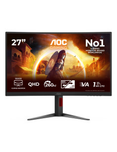 Aoc G4 Cq27G4Z2P Monitor Komputerowy 68,6 Cm (27") 2560 X 1440 Px Quad Hd Lcd Czarny, Czerwony