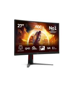 Aoc G4 Cq27G4Z2P Monitor Komputerowy 68,6 Cm (27") 2560 X 1440 Px Quad Hd Lcd Czarny, Czerwony 2
