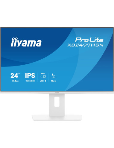 Iiyama Prolite Xb2497Hsn-W1 Monitor Komputerowy 60,5 Cm (23.8") 1920 X 1080 Px Full Hd Led Biały
