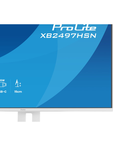 Iiyama Prolite Xb2497Hsn-W1 Monitor Komputerowy 60,5 Cm (23.8") 1920 X 1080 Px Full Hd Led Biały