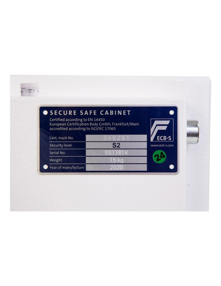 Phoenix Safe Co. Fortress Ii Ss1181K Sejf Wolnostojący 8 L Stal Biały