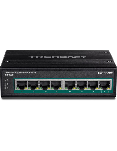 Trendnet Industrial Switch 8-Port Gbit Poe+ 24-56V Din-Rail