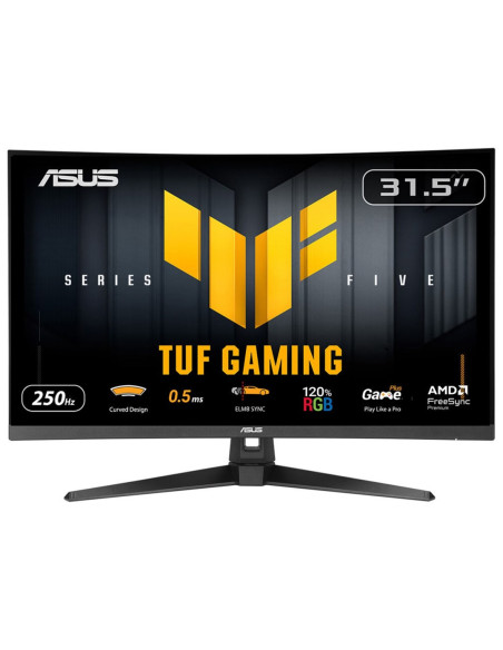 Monitor Asus Tuf Gaming Vg32Vqm5B, 31.5", Fullhd, Fast-Va, Zakrzywiony, Freesync Premium, 250Hz