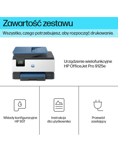 Hp Officejet Pro Produkt 9125E Bezprzewodowe All-In-One W Kolorze Drukarka, Instant Ink  Drukowanie Dwustronne