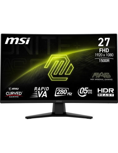 Msi Mag 274Cxf Monitor Komputerowy 68,6 Cm (27") 1920 X 1080 Px Full Hd Czarny