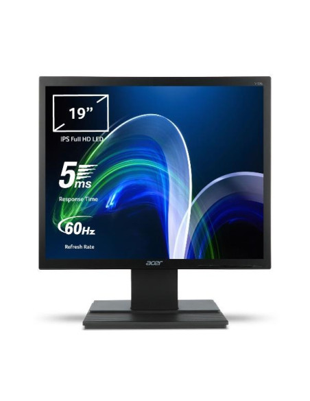 Acer V196L B Monitor Komputerowy 48,3 Cm (19") 1280 X 1024 Px Sxga Lcd Czarny