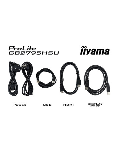 Iiyama Gb2795Hsu-B1 Monitor Komputerowy 68,6 Cm (27") 1920 X 1080 Px Full Hd Led Czarny