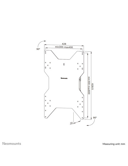 Neomounts Wl85-515Wh16 Uchwyt Do Telewizorów 190,5 Cm (75") Biały