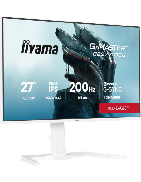 Iiyama G-Master Gb2771Qsu-W1 Monitor Komputerowy 68,6 Cm (27") 2560 X 1440 Px Wide Quad Hd Biały