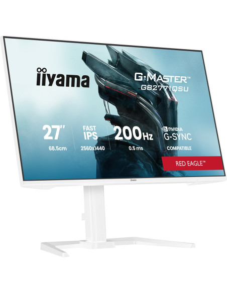 Iiyama G-Master Gb2771Qsu-W1 Monitor Komputerowy 68,6 Cm (27") 2560 X 1440 Px Wide Quad Hd Biały