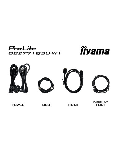 Iiyama G-Master Gb2771Qsu-W1 Monitor Komputerowy 68,6 Cm (27") 2560 X 1440 Px Wide Quad Hd Biały