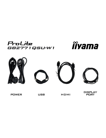 Iiyama G-Master Gb2771Qsu-W1 Monitor Komputerowy 68,6 Cm (27") 2560 X 1440 Px Wide Quad Hd Biały