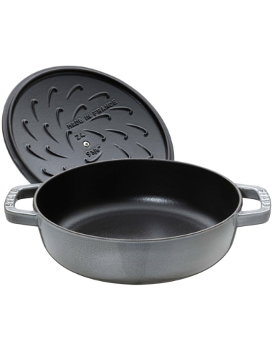Głęboka Patelnia Do Duszenia Z Pokrywką Staub 40511-470-0 - Grafitowa 28 Cm