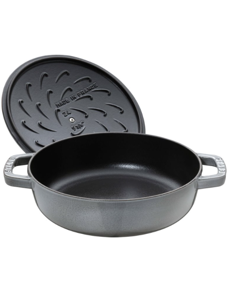 Głęboka Patelnia Do Duszenia Z Pokrywką Staub 40511-470-0 - Grafitowa 28 Cm
