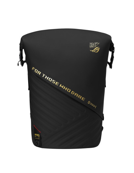 Asus Rog Slash Backpack Edition 20 Plecak Plecak Rolowany Czarny Poliester, Skóra Woskowana (Pull Up)