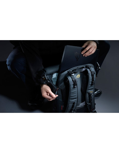 Asus Rog Slash Backpack Edition 20 Plecak Plecak Rolowany Czarny Poliester, Skóra Woskowana (Pull Up)