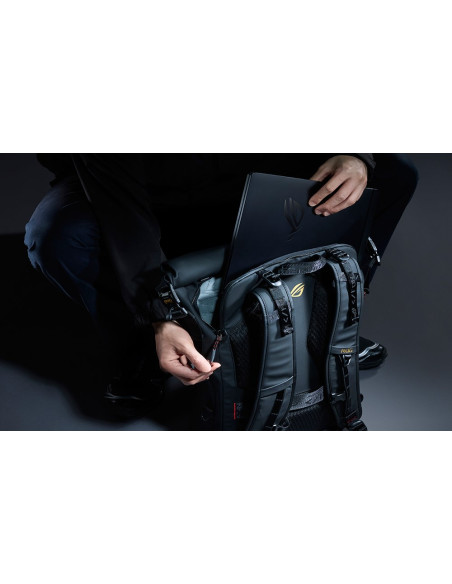 Asus Rog Slash Backpack Edition 20 Plecak Plecak Rolowany Czarny Poliester, Skóra Woskowana (Pull Up)
