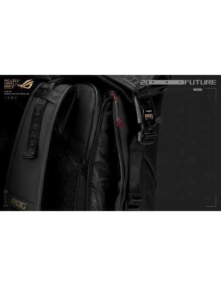 Asus Rog Slash Backpack Edition 20 Plecak Plecak Rolowany Czarny Poliester, Skóra Woskowana (Pull Up)