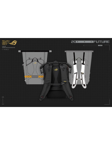 Asus Rog Slash Backpack Edition 20 Plecak Plecak Rolowany Czarny Poliester, Skóra Woskowana (Pull Up)