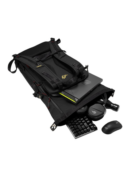 Asus Rog Slash Backpack Edition 20 Plecak Plecak Rolowany Czarny Poliester, Skóra Woskowana (Pull Up)